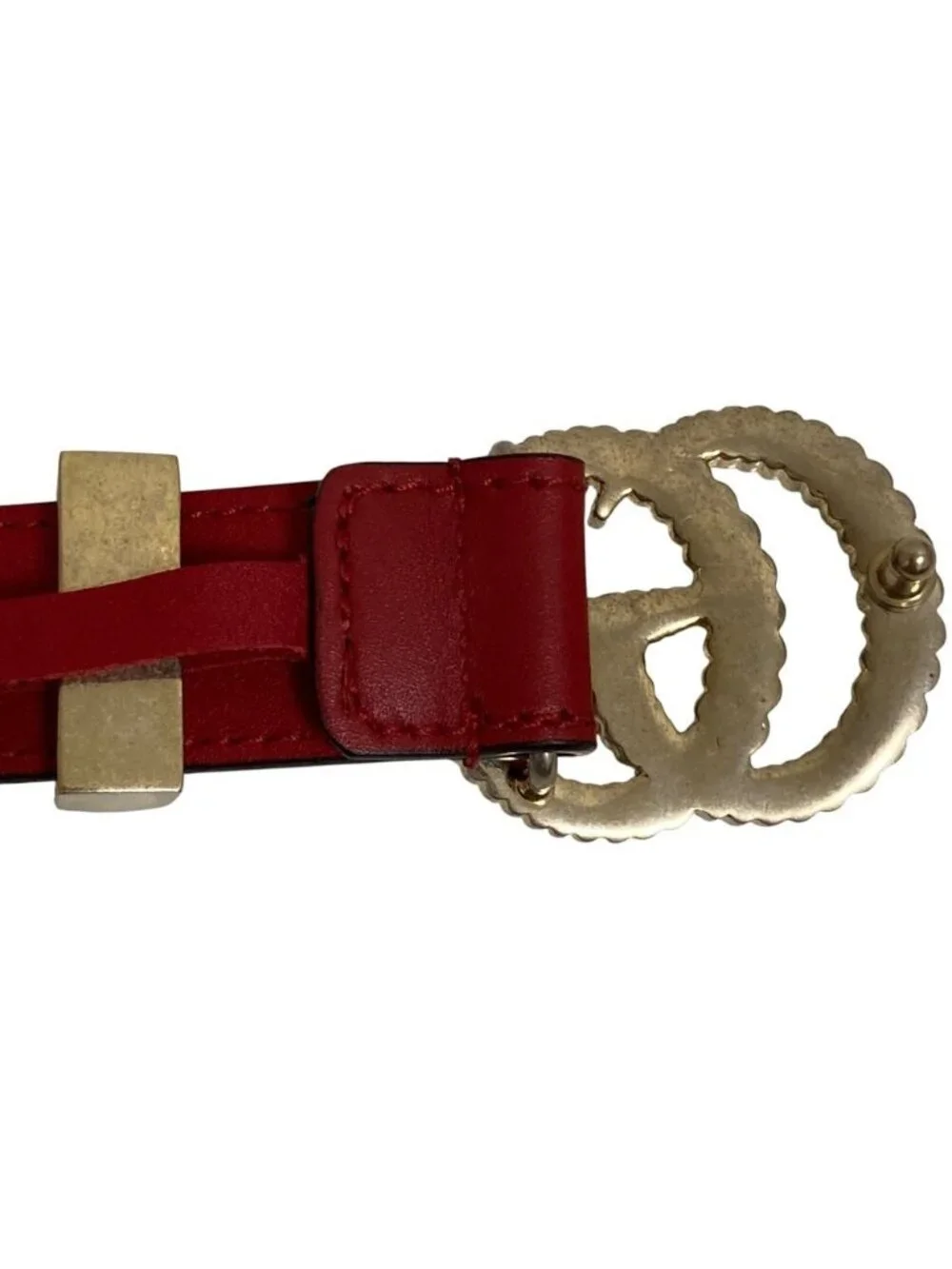 Gucci GG Marmont Double Buckle Leather Belt 75